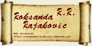 Roksanda Rajaković vizit kartica